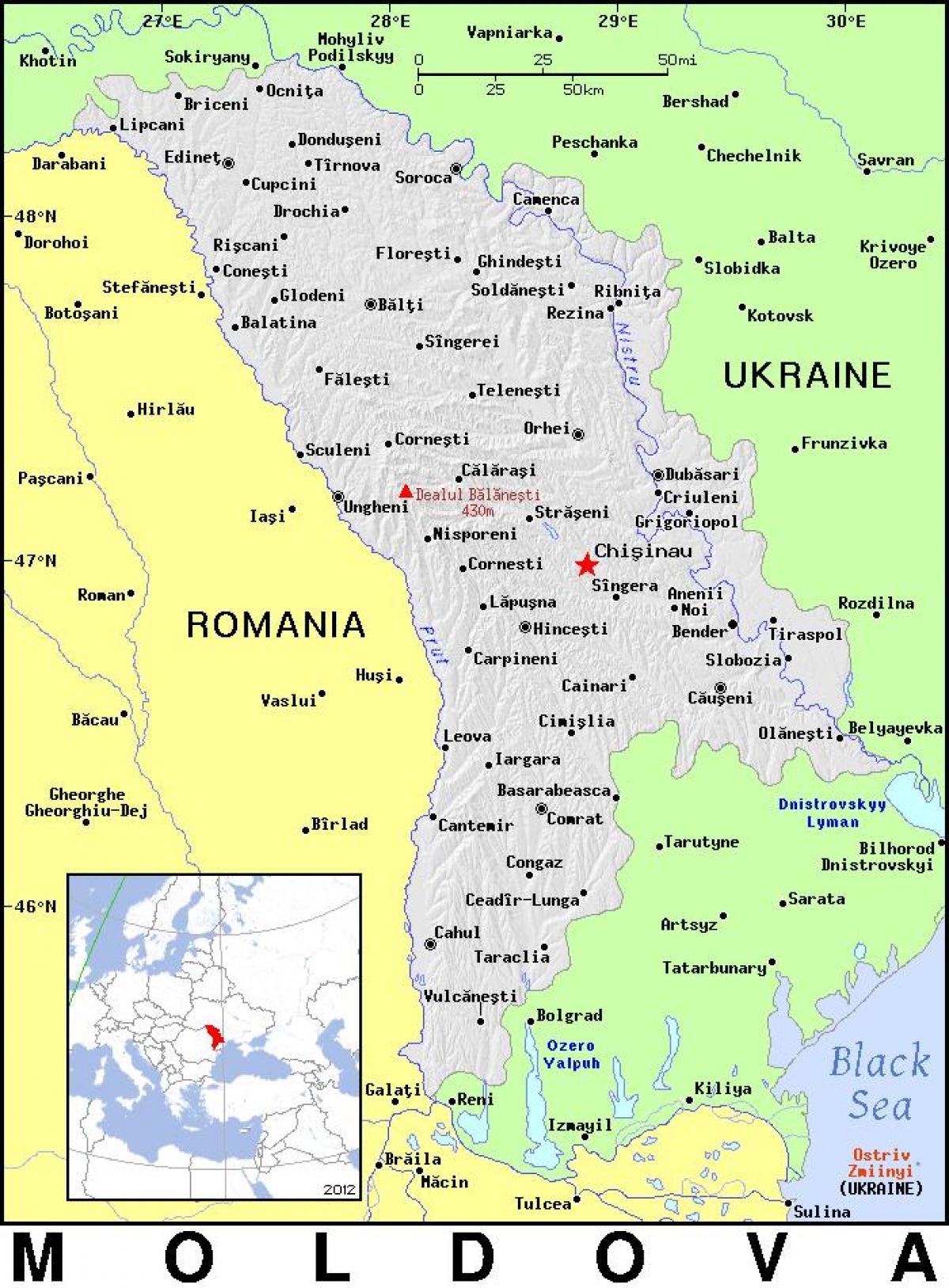 Kort Moldova land 