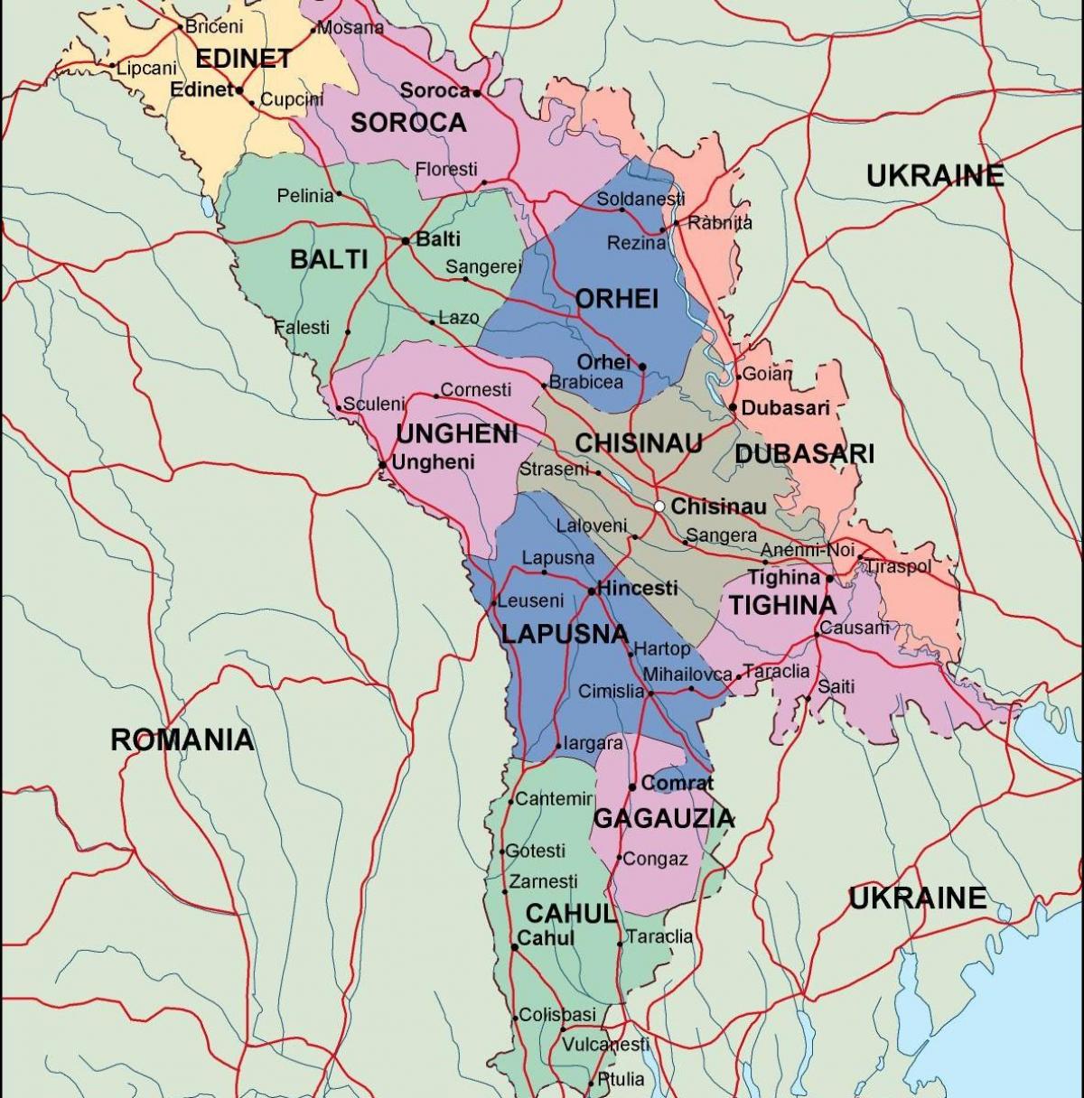 Kort Moldova politiske