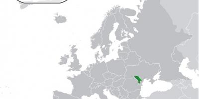 Moldova placering på verdenskortet